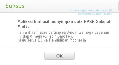 verval npsn sukses