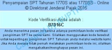 kode verifikasi pelaporan SPT online