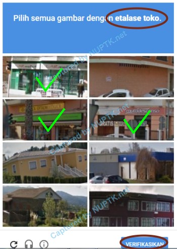 Verifikasi akun guru pembelajar menggunakan captcha